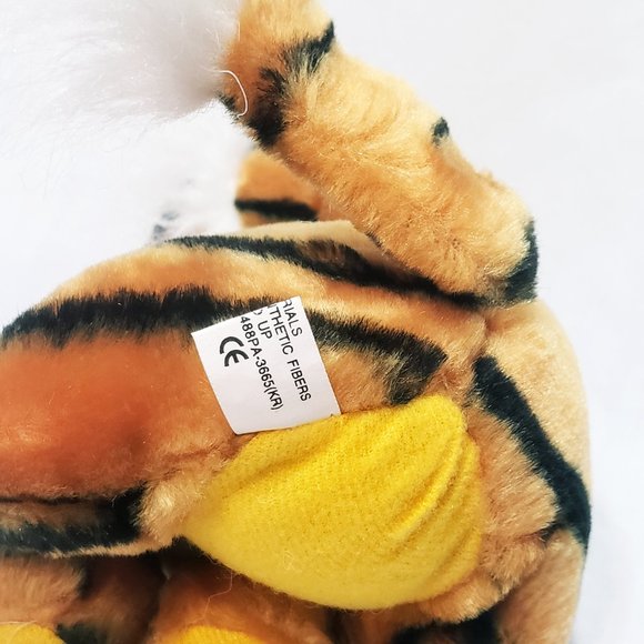 Tiger Sitting up Orange Black Plush Stuffed Animal Toy 7" Wild Cat - Picture 9 of 9